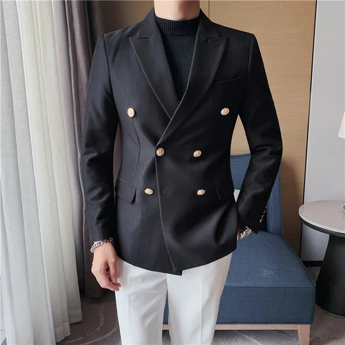 Blazer Masculino de Abotoamento Duplo Dilema F016