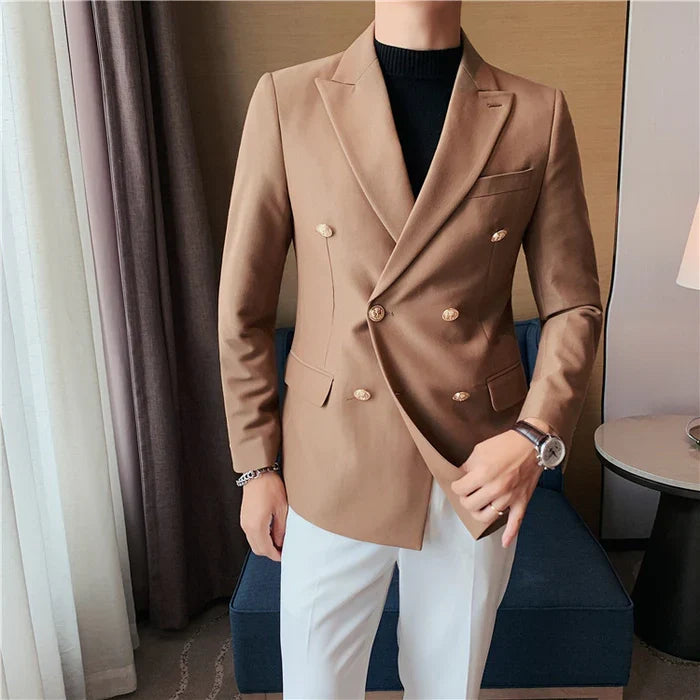 Blazer Masculino de Abotoamento Duplo Dilema F016