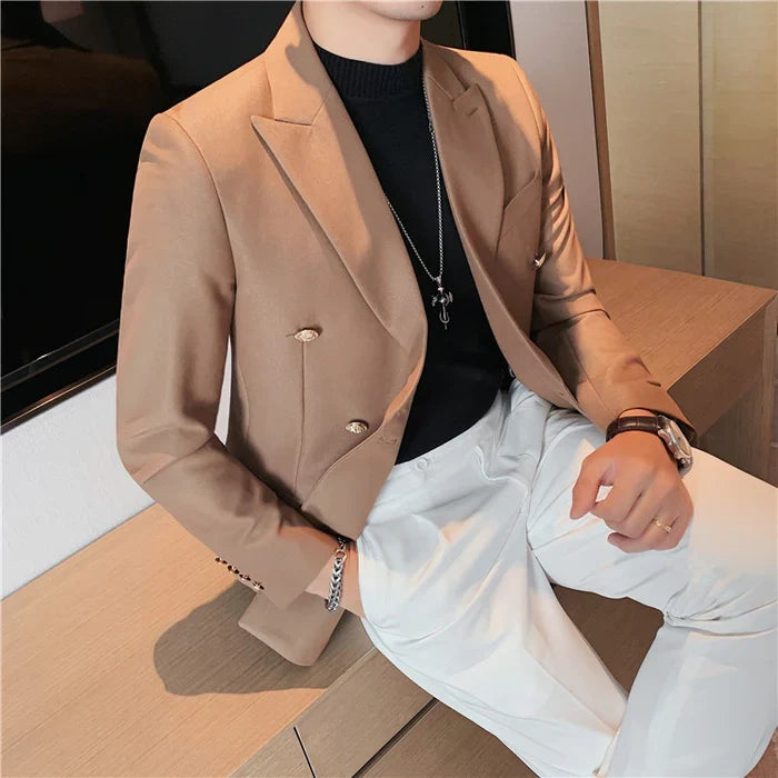 Blazer Masculino de Abotoamento Duplo Dilema F016