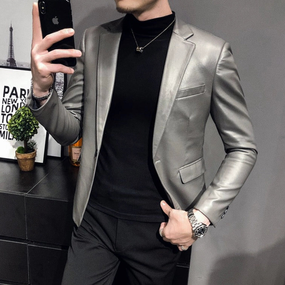 Blazer Masculino de Couro Dilema Lancaster