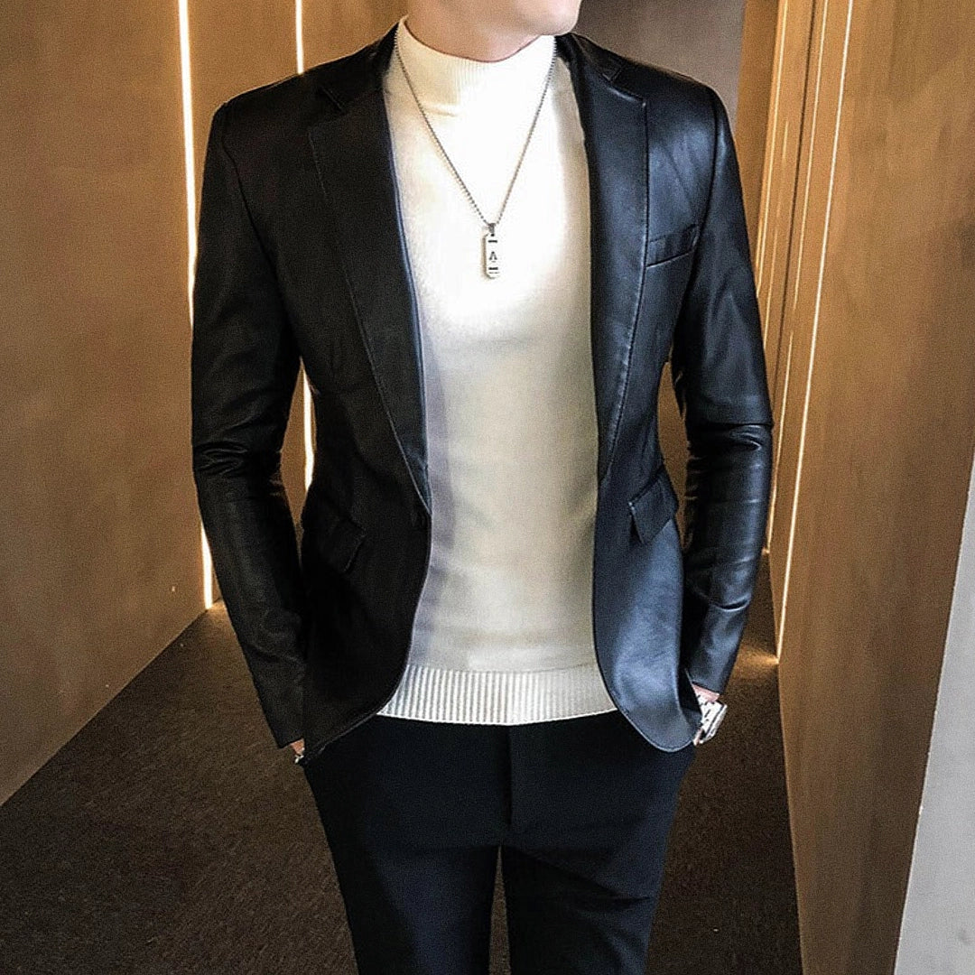 Blazer Masculino de Couro Dilema Lancaster