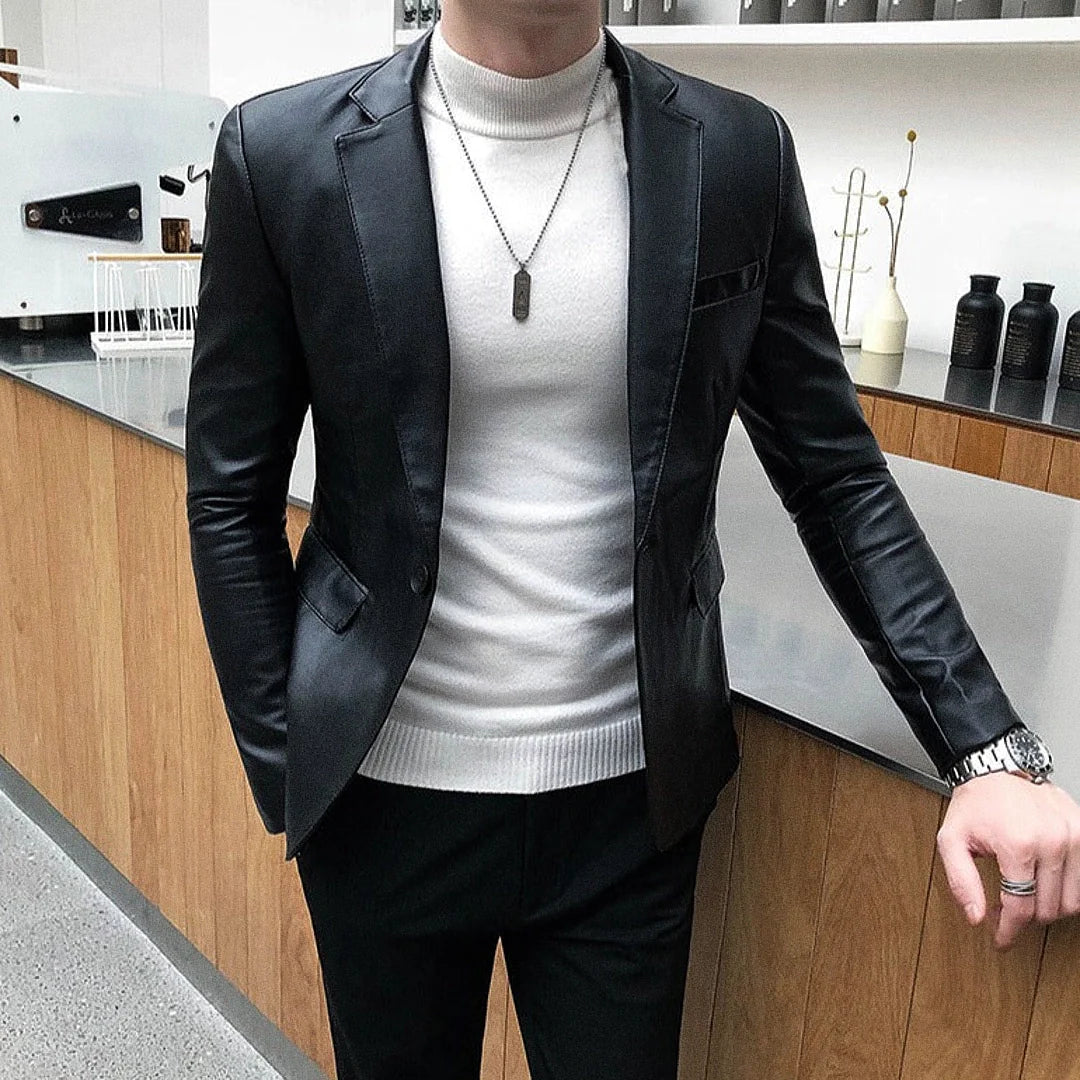 Blazer Masculino de Couro Dilema Lancaster