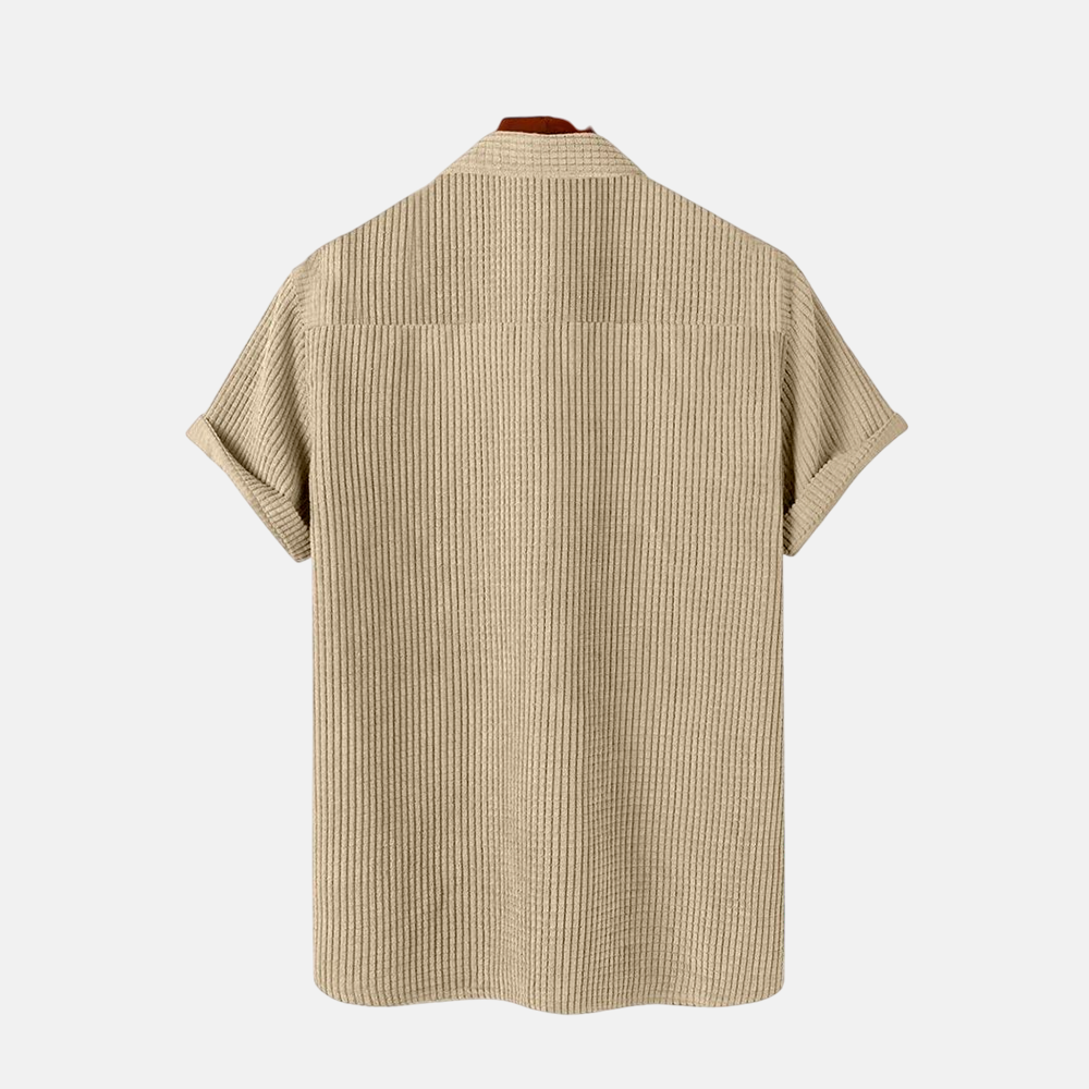 Camisa Manga Curta  Dilema em Veludo Cotelê