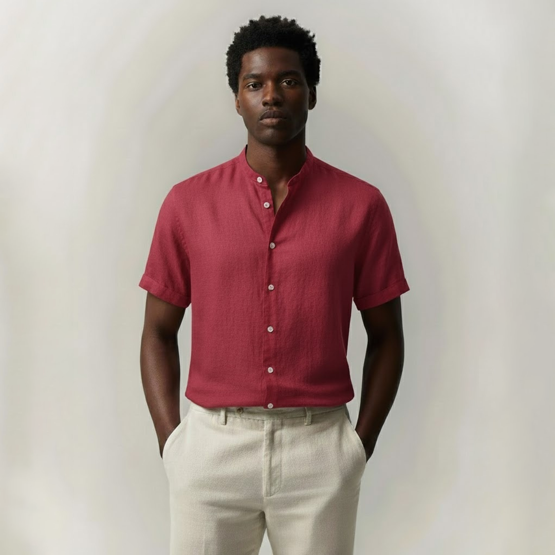 Camisa Masculina Lisa Gola Padre Dilema Essentials