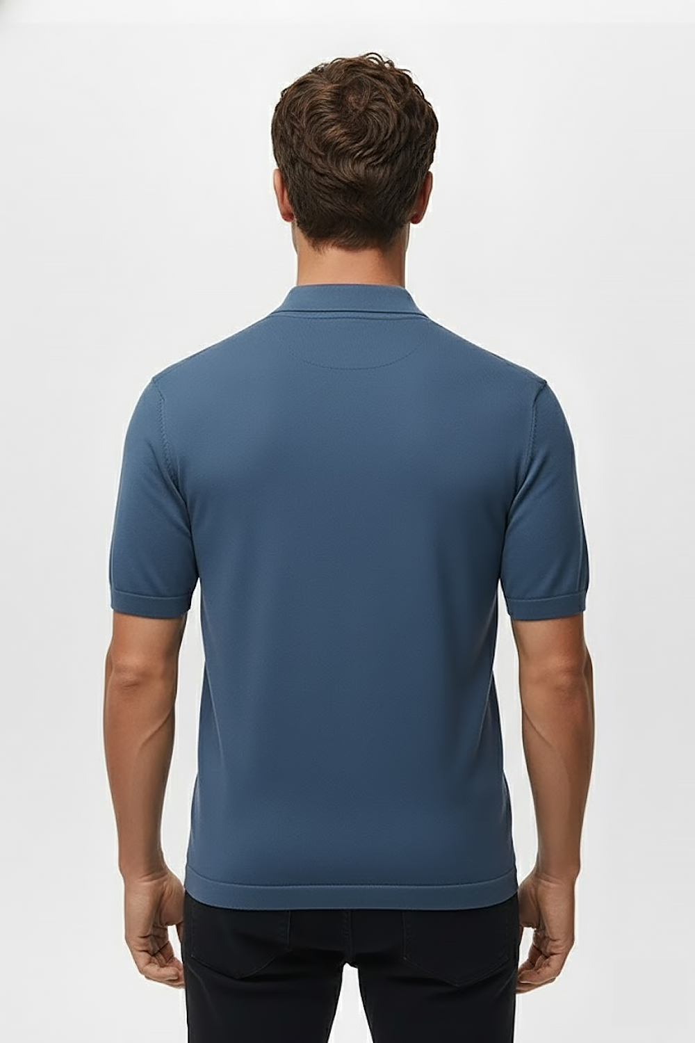 Camisa Polo Masculina em Seda Gelo Dilema
