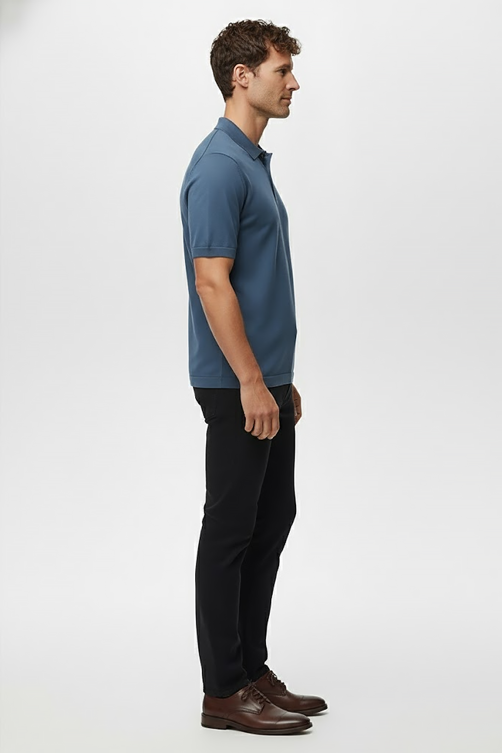 Camisa Polo Masculina em Seda Gelo Dilema