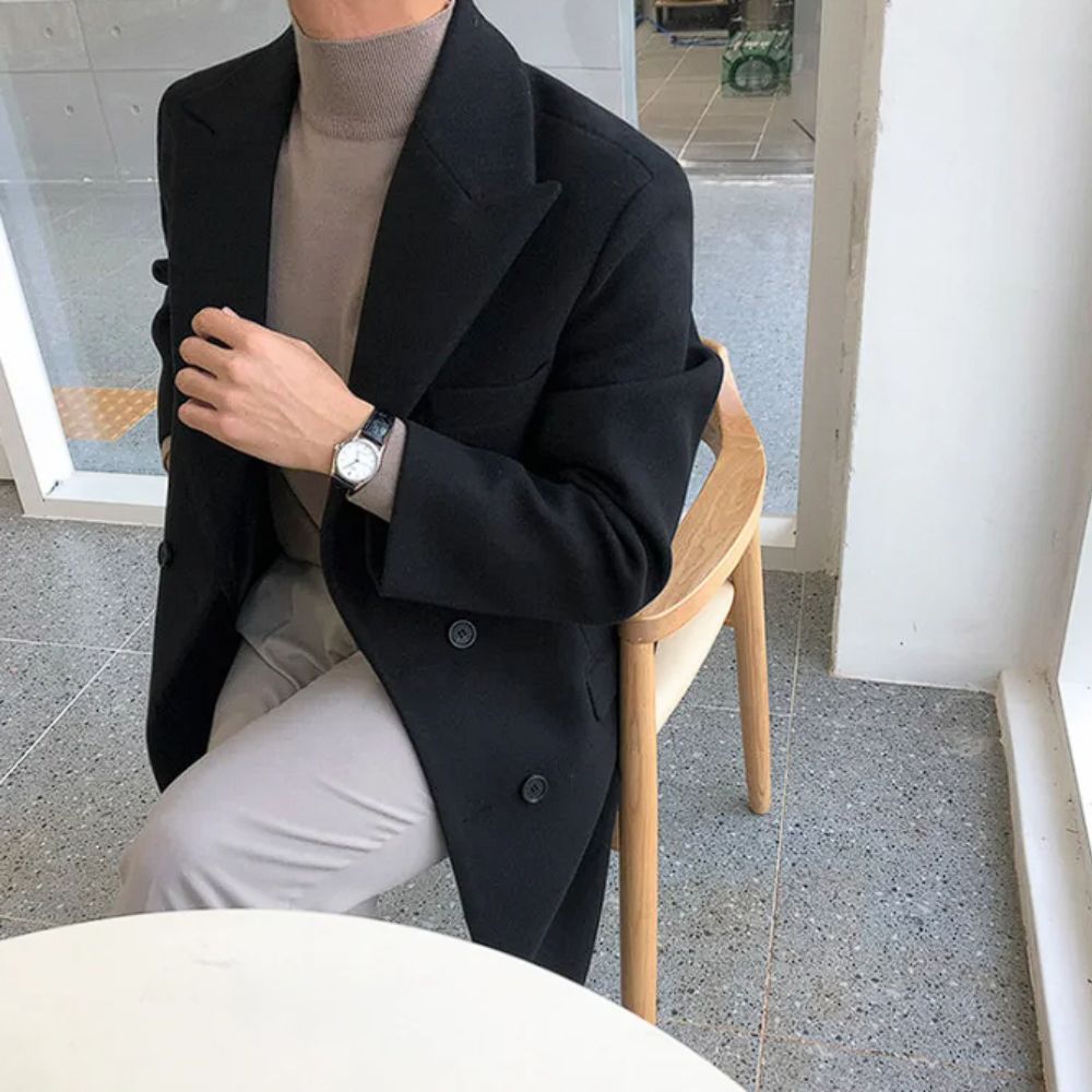 Sobretudo Masculino em Lã Dilema Sivan