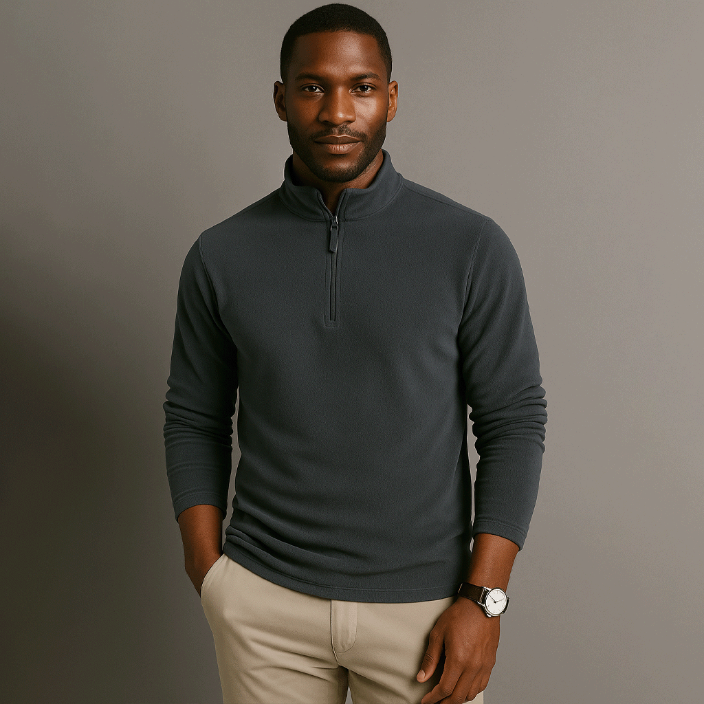 Suéter Masculino Gola Alta com Zíper Dilema