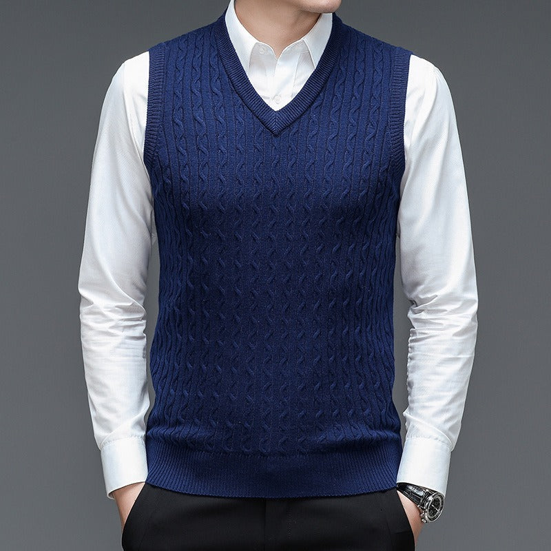 Colete Masculino de Suéter em Lã Dilema